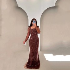 Evening Dresses Occasions Beads Prom Dress Wedding Party Dresses Mermaid