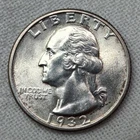 1932 P Washington Silver Quarter UNC Unexamined