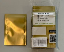3x4 QQ Studio Gold Mylar Bags Heat Sealed Bags 100 Count FREE SHIPPING !!
