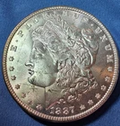 1887 Morgan Silver $1 AU / BU ungraded Coin #1