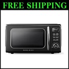 Stylish 1.1 cu ft Retro Microwave with Easy Clean and Auto Reheat Functions