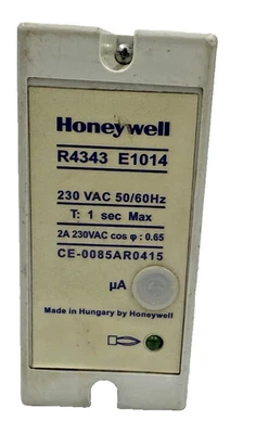 R4343-E1014 Honeywell RELAY FLAME DETECTOR 230 VAC 50/60 HZ T: 1 sec Max - Image 1 of 4