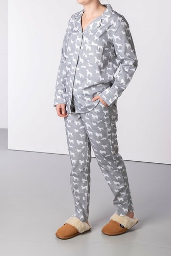 Rydale Cotton Pyjama Set Top & Bottoms 100% Cotton Pjs Nightwear Gift 6 Colours - Picture 7 of 12