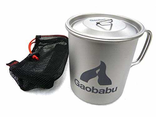 Gaobabu Titanium Mug 400ml with lid and mesh bag - Picture 1 of 7