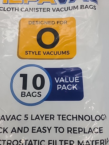10 PACK!! Type O Premium Vacuum Bags HEPA Cloth for Kenmore 53294 Upright - Picture 3 of 7