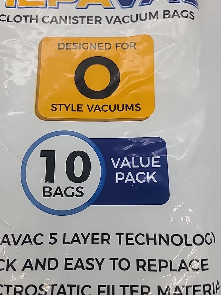 10 PACK!! Type O Premium Vacuum Bags HEPA Cloth for Kenmore 53294 Upright - Image 3 of 4