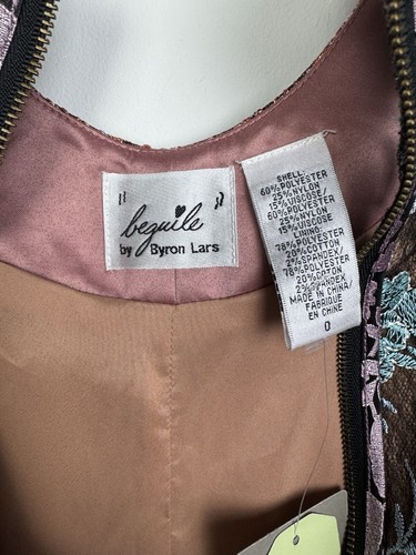Anthropologie BEGUILE by BYRON LARS Lasercut Tapestry Brocade Dress Size 0 NEW - Picture 10 of 11