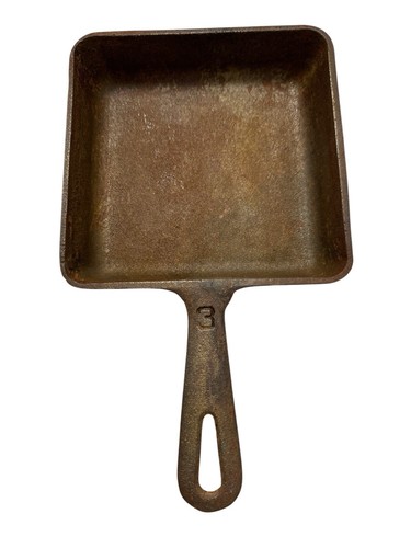 Griswold No 3 #3 2103 Gusseisen Vierkant-Bratpfanne Erie PA Guss Fehldruck - Bild 2 von 24