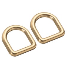 2Pcs 1/2" Brass D Rings Solid Pure Brass D Ring Findings Small Bow Key Hook