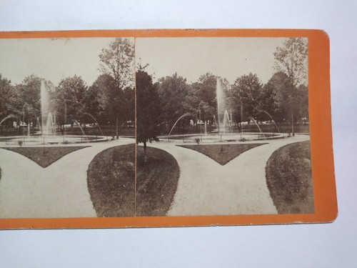 Water Fountain W.S. White of Kalamazoo Michigan Stereoview Photo - 第 4/5 張圖片