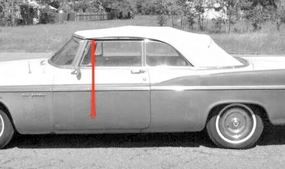 Guía de ventilación de ventana trasera o delantera para Dodge Chrysler Plymouth DeSoto 1955-1962 Foto 2 de 3