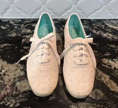 white eyelet keds