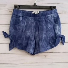 DKNY Girls Shorts Blue Denim Printed Size 6
