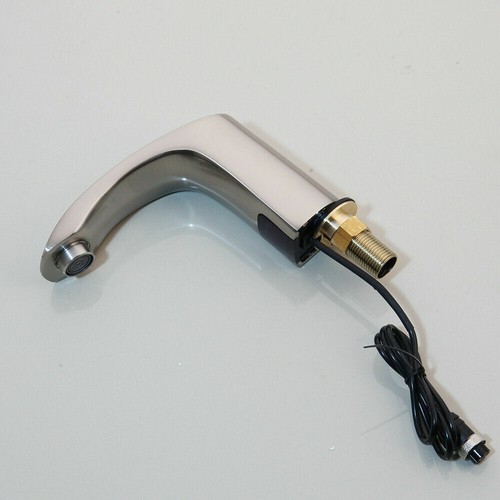 Touchless Brushed Nickel Bathroom Sink Mixer Automatic Sensor Faucet Cover Plate - Imagen 6 de 8