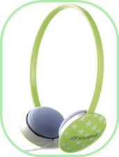 BRAND NEW Sansui EF7 Stereo LIGHTWEIGHT Headphone & Earphone Set - COLOUR: Green