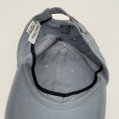 Nautica Men's Blue/Gray Baseball Cap Hat Adjustable Embroidered Logo Sailboat - Picture 5 of 9
