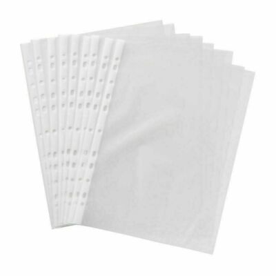 Stat A4 Sheet Protectors Clear Acid free - 100 Pack Suitable for 2, 3 and 4 Ring