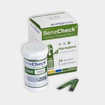 Harnsäure - Teste für BeneCheck UA 25x Mess-Elektroden