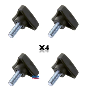 KPUK Handwheel Handle Knob Tri Style Hand Wheel Spinners M8 x 20mm Pack of 4