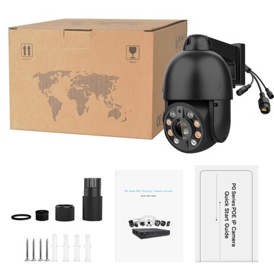 Hikvision Compatible 4K 8MP PTZ IR LED IP Camera 5XZoom 2-way Audio Dual Light  