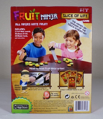 Mattel Fruit Ninja Slice of Life Tabletop Game Toys and Cards 2 Player Kids Game - Picture 2 of 3