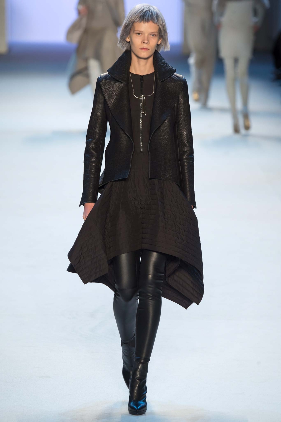 AKRIS Stamped Nappa Leather Jacket, US6 image 5