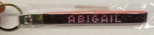 NEW Personalized Rhinestone 5.5 inch Wristlet Key Chain Key Fob "ABIGAIL"
