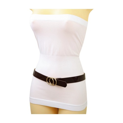 Fina Firenze Teal Studded Skinny Leather Belt Women display picture 2