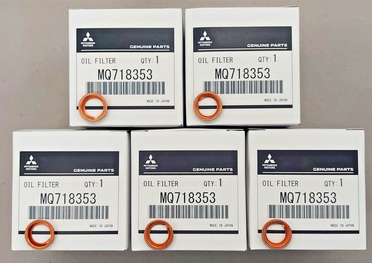 5PK Genuine Mitsubishi oil filter with washer for Mitsubishi