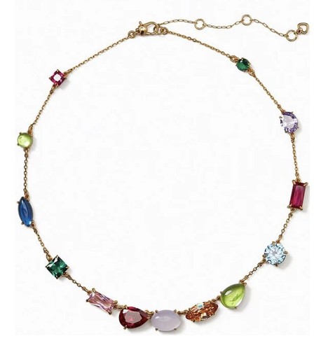 $148 Kate Spade Showtime Stone Scatter Collar Necklace J1c