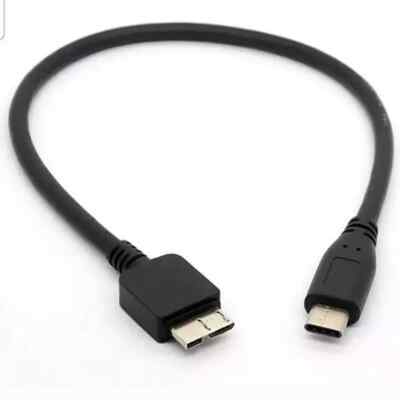 6ft USB 3.1 Gen 1 USB-C Male to Micro-USB B male ext. HD cable black Gold Con.