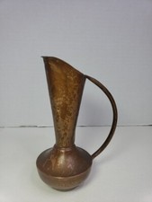 Small Copper Pitcher By Gregorian Made In USA Hammered 6 3/4" Copper