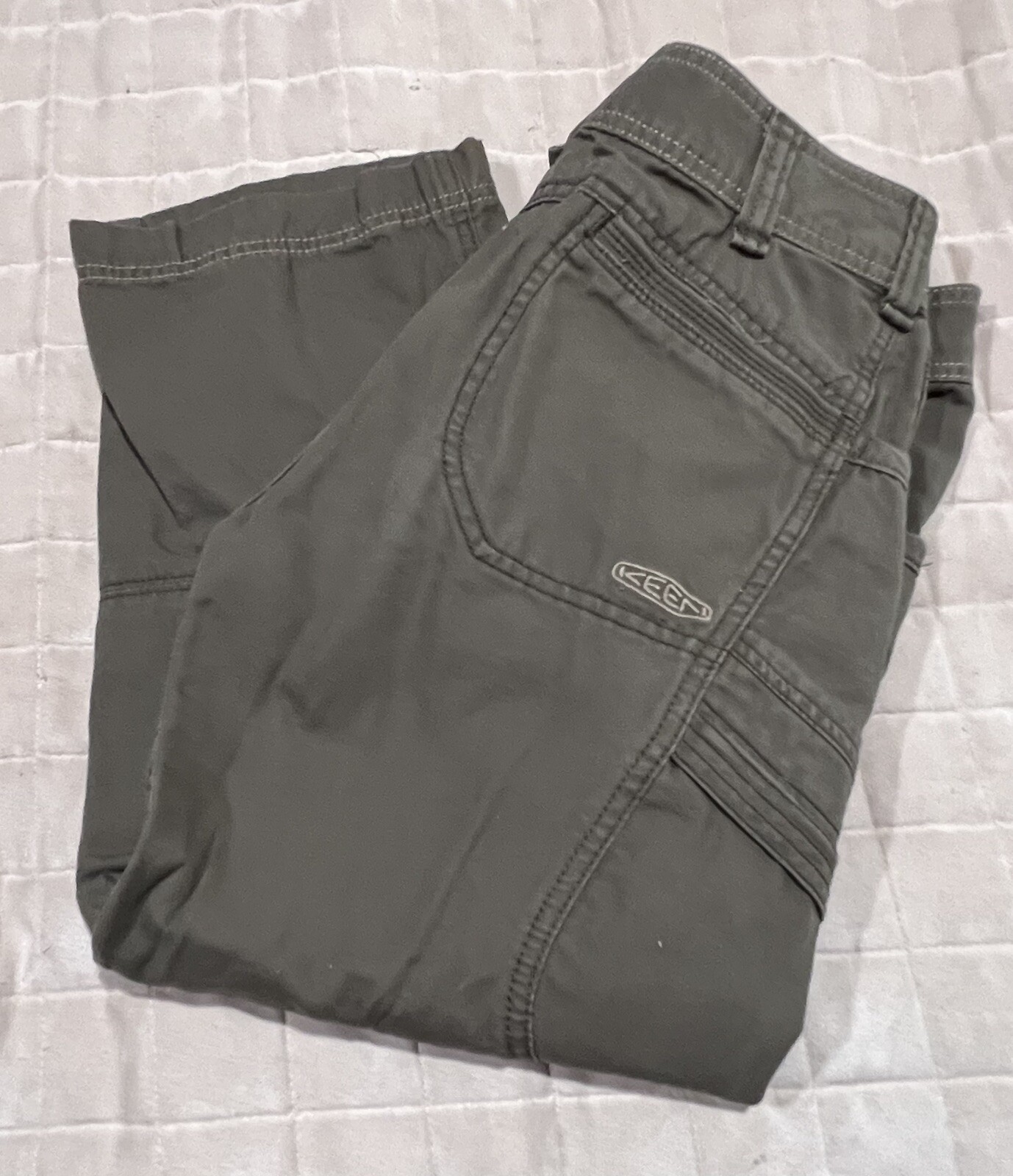 Pantaloni da trekking Keen Hybrid Newport marrone verde Capris da donna taglia 6 Crop Cargo