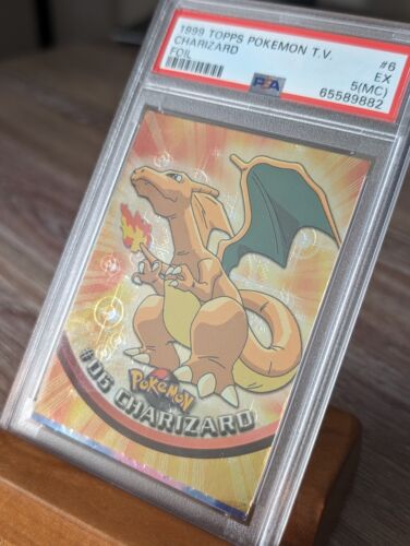 1999 Pokemon Topps TV Charizard Folie #6 PSA 5 Fehlschnittfehler - Bild 2 von 5