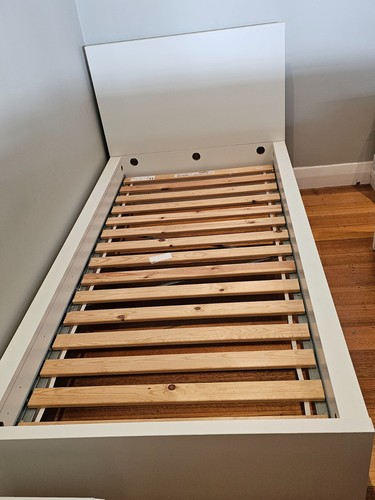 single White bed frame in great condition - Picture 3 of 11