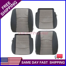 Driver Passenger Bottom-Top Seat Cover Gray For 2009-2012 Dodge Ram 1500 2500