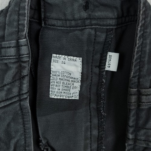 Vintage Effekt Cargo Pants Mens 34 Gray Camo Cotton Relaxed Baggie Fit Y2K - Picture 21 of 23