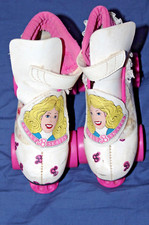 Vintage 1988 Brookfield Barbie Girls Roller Skates Fair Condition