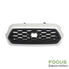 For 2016-2022 Toyota Tacoma Front Upper Grille Grill Assembly Matte Black&Silver