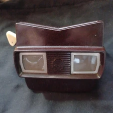 Vintage Sawyer's View-Master Brown Bakelite Viewer With Slides
