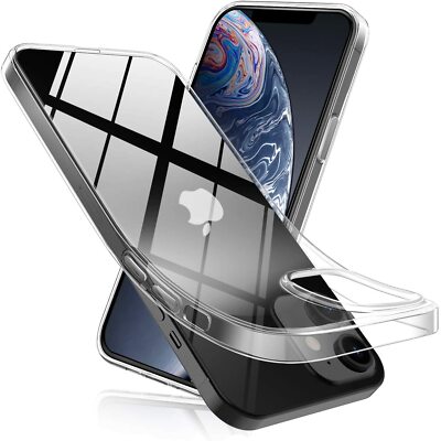 iPhone 12 mini Hülle Silikon Schutzhülle Durchsichtig Klar Slim Case Transparent