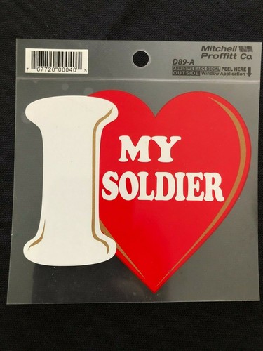"I 'Heart' My Soldier" Aufkleber Fenster Applikation - Mitchell Proffitt Co. - Bild 2 von 6