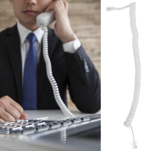 2 Pcs Telephone Cable Cord Cords for Landline Coiled Wire - Zdjęcie 3 z 12