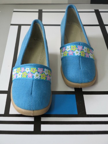 Damen Hausschuhe Halbschuhe VeganSchuhe 70er TRUE VINTAGE 70s women's shoes NOS - Bild 6 von 11