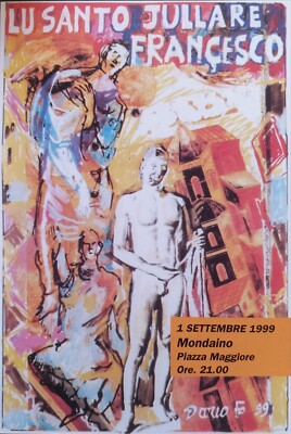 Postcard Actor Dario Fo Teatro Lu Santo Jullare Francesco Book Woman 1999