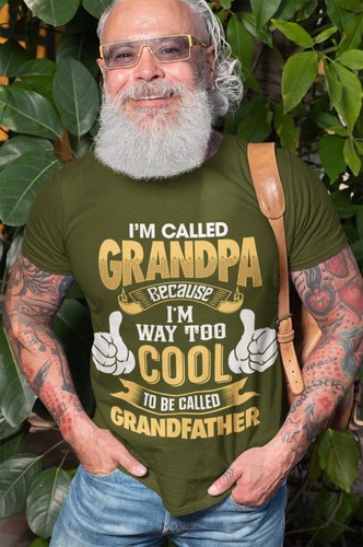 Camiseta divertida Im Called GRANDPA Because Im Way Too Cool To Be Called Grandfather - Imagen 9 de 14