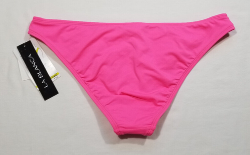 La Blanca Women Size 12 Neon Pink Hipster Bikini Swimsuit Bottoms California Cut - Picture 5 of 9