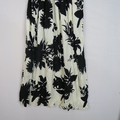 Zara Womens A-Line Dress Size M Medium Cream Midi Floral Off the Shoulder - Picture 3 of 10