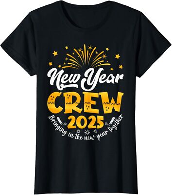 New Year Crew 2025 New Year Eve Party Celebration Fun Ladies' Crewneck T-Shirt