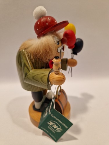 D2-BD KWO ERZGEBIRGE VOLKSKUNST RÄUCHERMÄNNCHEN RÄUCHERMANN CLOWN RÄUCHERFIGUR - Bild 2 von 7